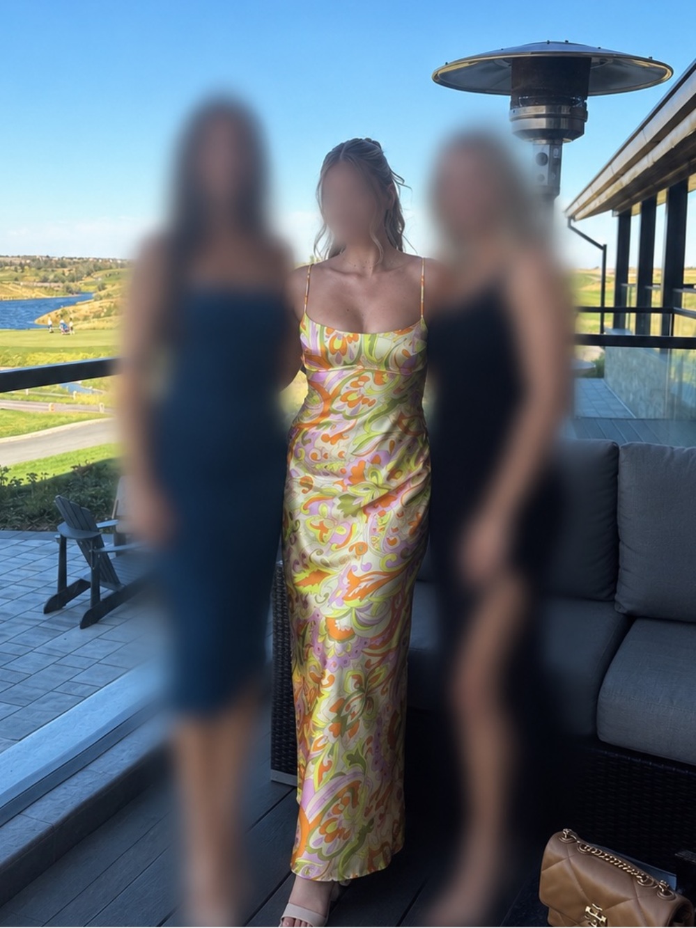 Multi-Color Paisley Maxi Dress (S)